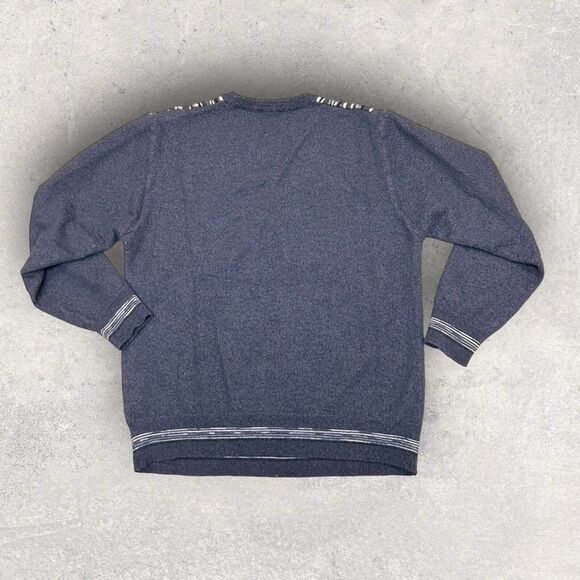 VTG Montechiaro "Coogi‎ Style" Virgin Wool Sweater Women's Fits Size Small Gray - Picture 3 of 9